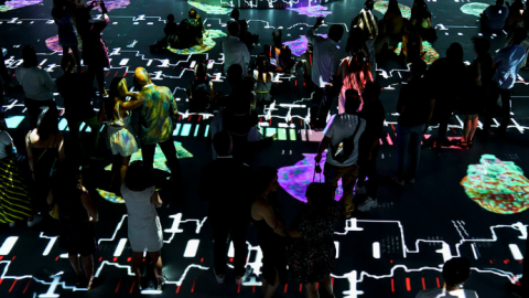 Musicians Performing “INSIDE” of Artificial Intelligent Art Installation